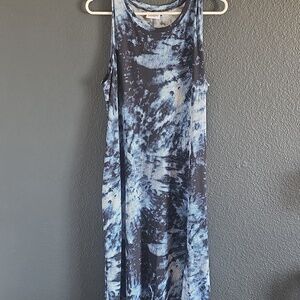 💜LuLaRoe Blue Tie-Dye Midi Dress